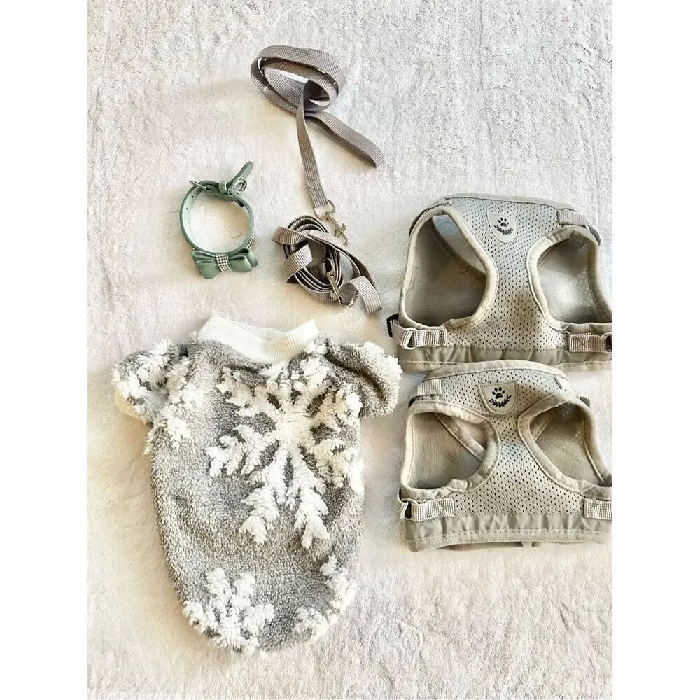Gray bundle of dog accessories